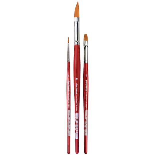 da Vinci COSMOTOP-SPIN May & Berry Artist Signature 3 Piece Synthetic Brush Set